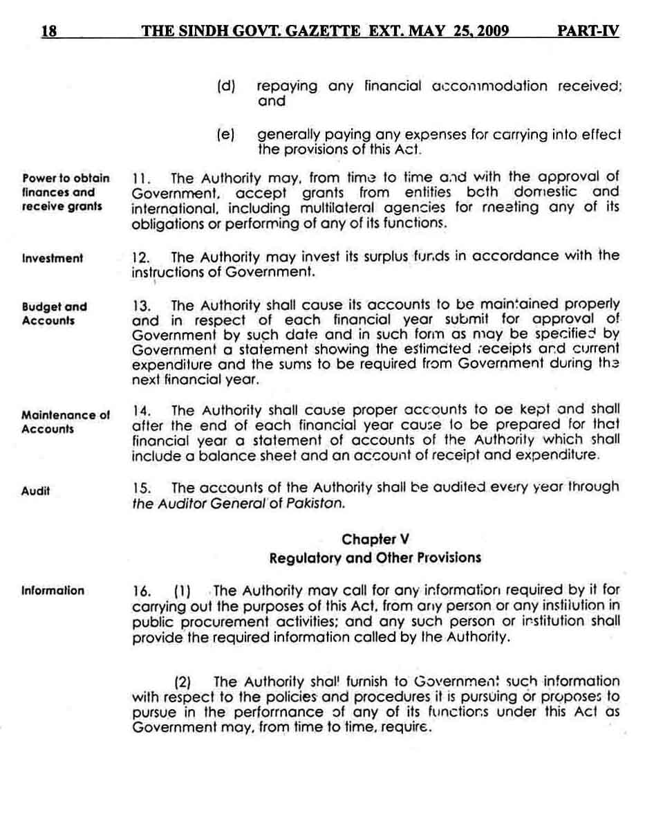 GAZETTE Page No.10, SPPRA SINDH PUBLIC PROCUREMENT REGULATORY AUTHRITY